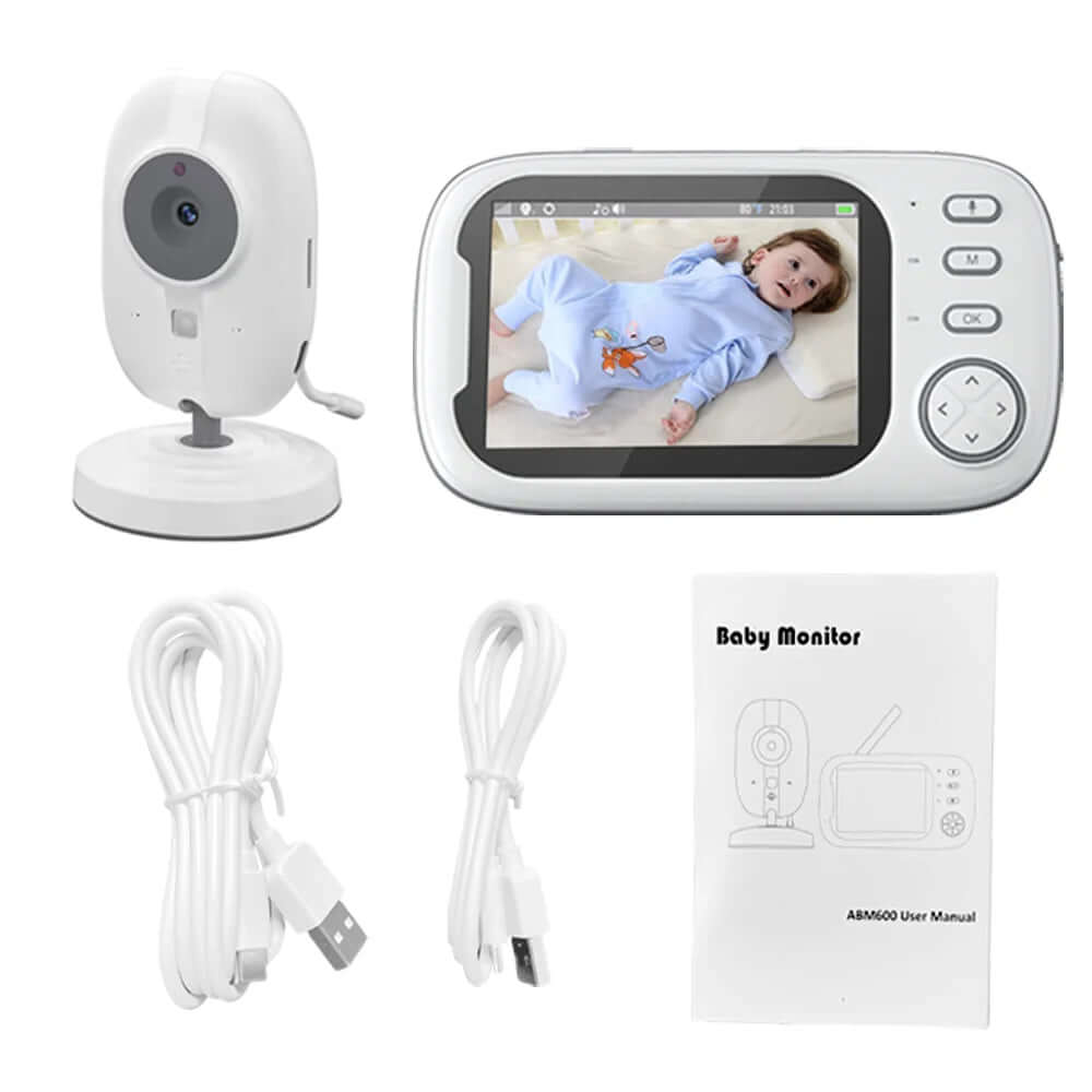 The baby monitor camera inclusions. Camera, monitor, charging cord and user manual.