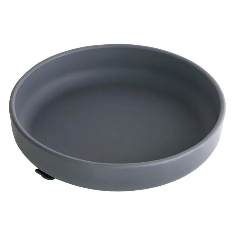 Children's tableware plate in dark grey.